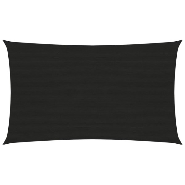 Berkfield Sunshade Sail 160 g/m�__ Black 3x6 m HDPE