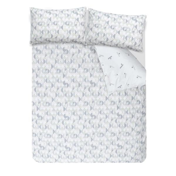 Smart Living Printed Reversible Circle Geo Duvet Cover With Pillowcases - Blue