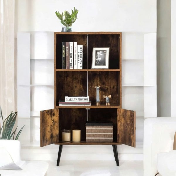 Rafaelo Mobilia 2 Tier Bookcase With Cupboard