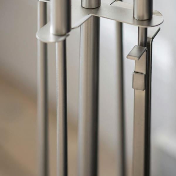 Silver Fireside Tool Set - lifestyle shot