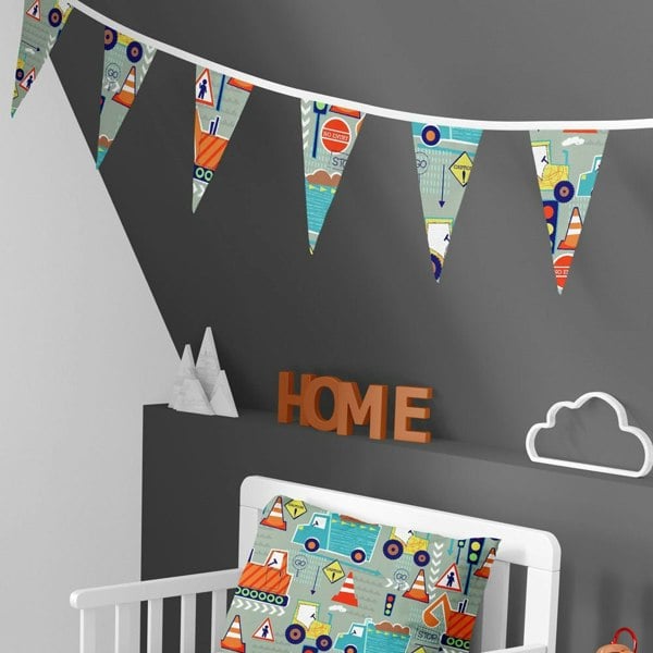 Big Diggers Bunting Bunting - Happy Linen Company