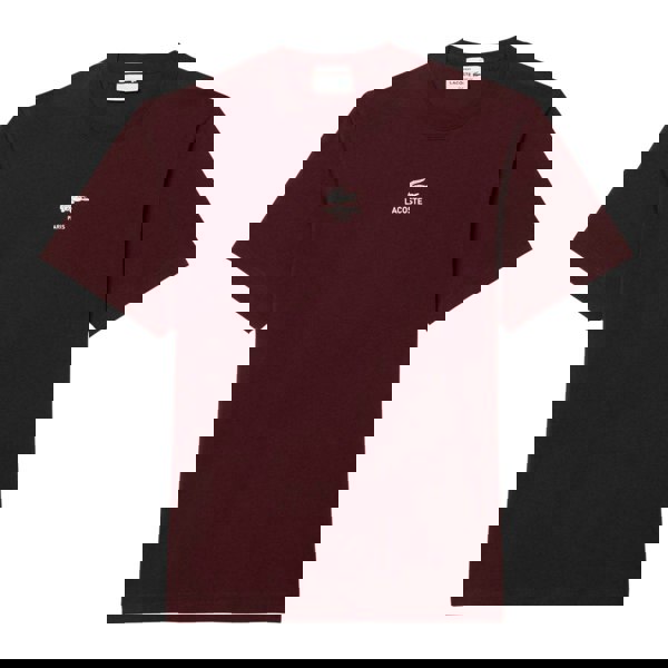 Lacoste Unisex Adult Signature Cotton T-Shirt - Maroon Red