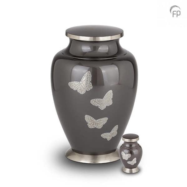 Memorials Direct Brass Butterfly Urn (Grey)