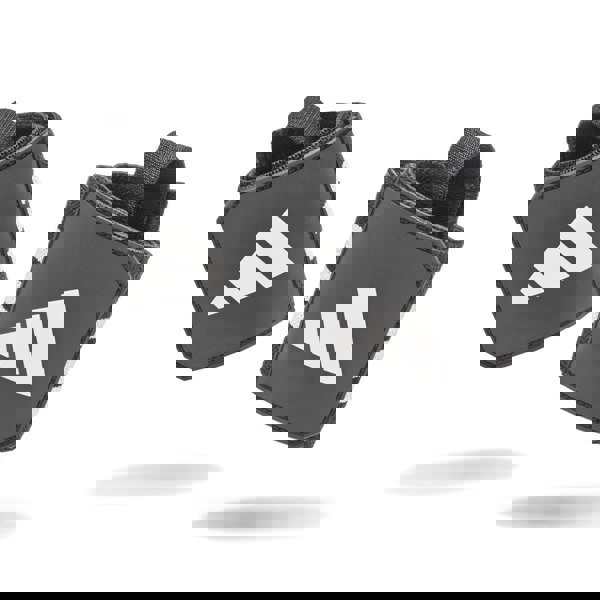 Black wrist wraps with Adidas logo on a white background