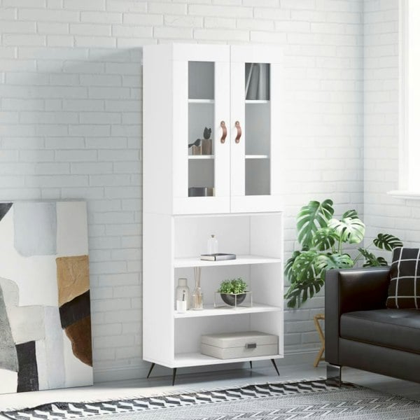 Berkfield Highboard White 69.5x34x180 cm Engineered Wood
