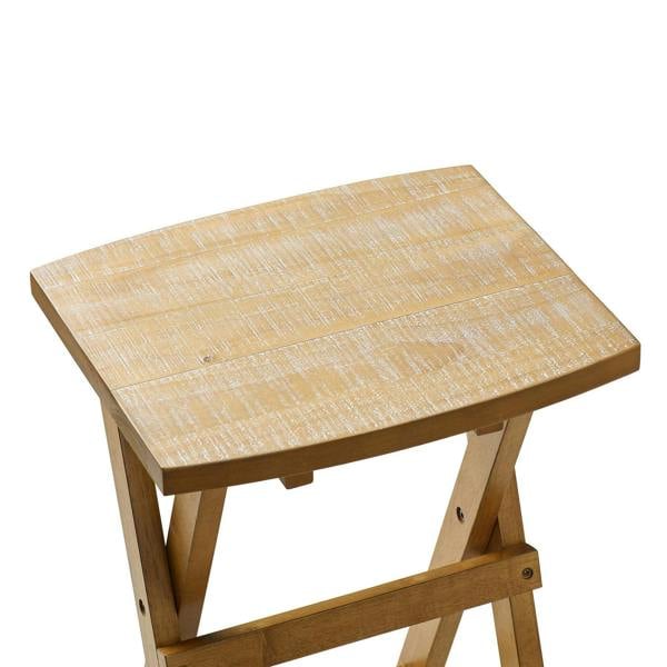 Statement Furniture Shire Oak Folding Stool, 64cm Tall Bar Stool