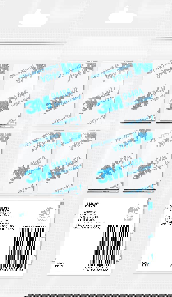 St Helens Double-Sided Square Adhesive Mounting Pads. Grey 3 x 0.5 x 3cm