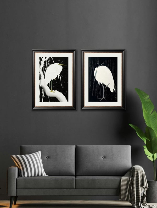 Exceptional Art c.1910 Egrets - Ohara Koson