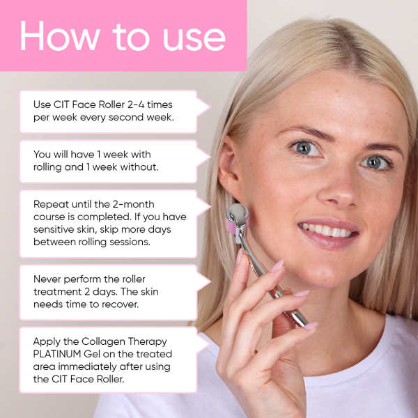 Âme Pure CIT FACE ROLLER PLATINUM - Microneedling Derma Roller Kit