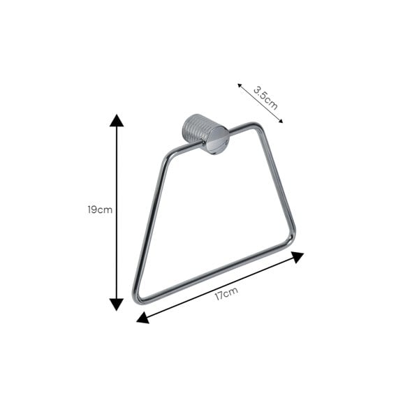 Showerdrape Vitality Chrome Stainless Steel Wall Mounted Towel Ring