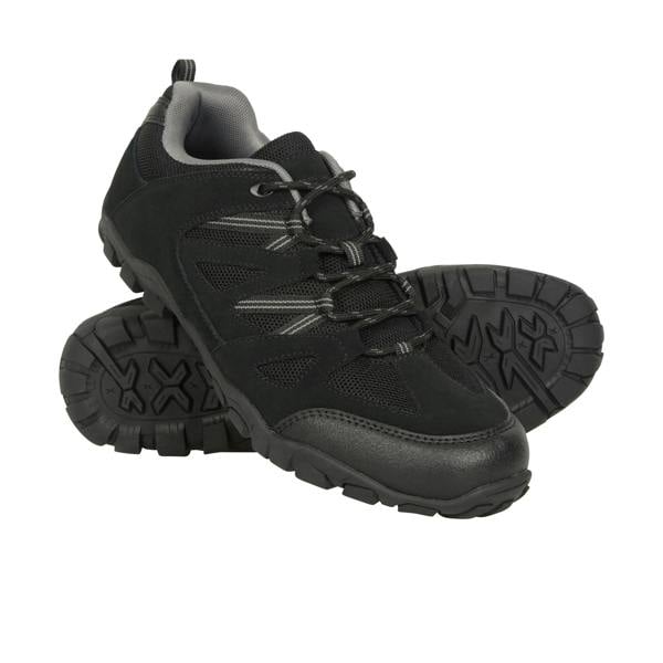 Mountain Warehouse Mens Outdoor III Suede Walking Shoes - Black - 