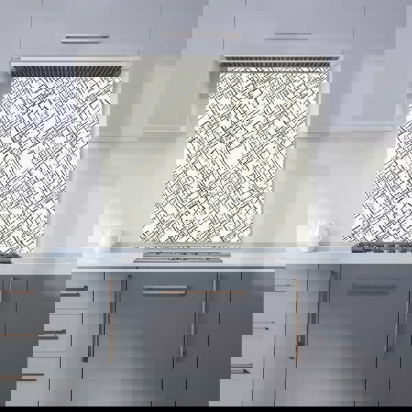 Warren Reed - Designer Monochrome Distressted Pattern Kitchen Splashback