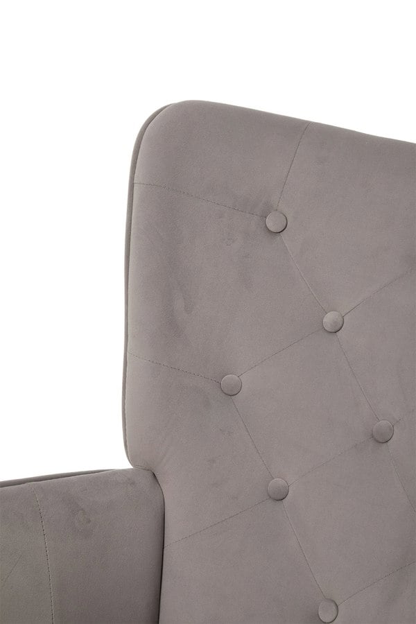 Living and Home Flannel Upholstered Tufted Lounge Chair