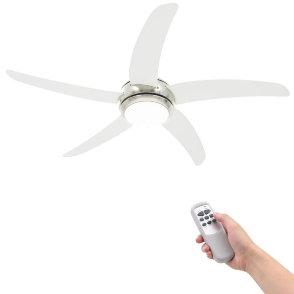 Berkfield Ornate Ceiling Fan with Light 128 cm White
