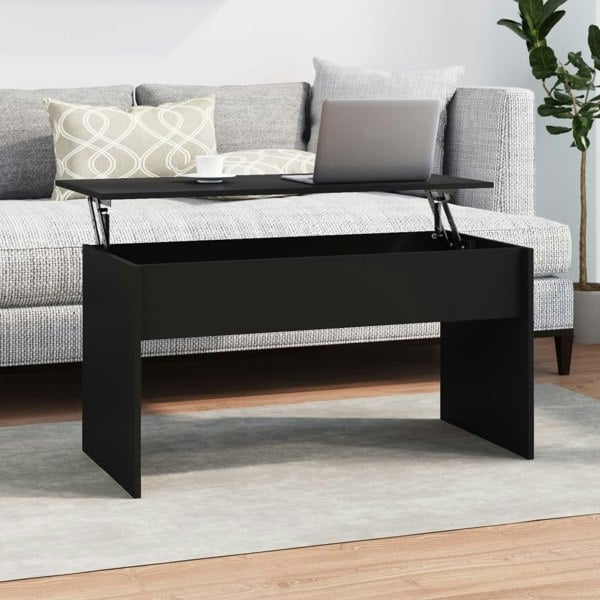 Berkfield Coffee Table Black 102x50.5x52.5 cm Engineered Wood