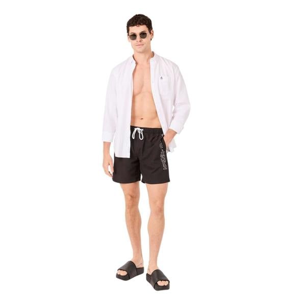 Original Penguin Mens Logo Swim Shorts - True Black - 