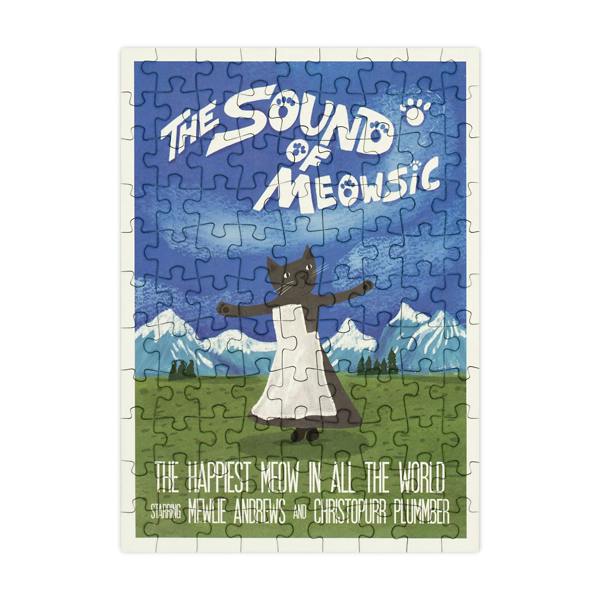Happily Puzzles The Sound of Meowsic  - 99 Piece Mini Jigsaw Puzzle