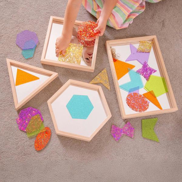 tickit Wooden Shape Mirror Tray