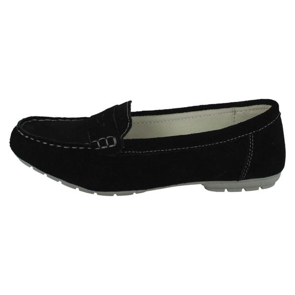 Leather Collection Ladies Leather Collection Moccasin Shoes F80558