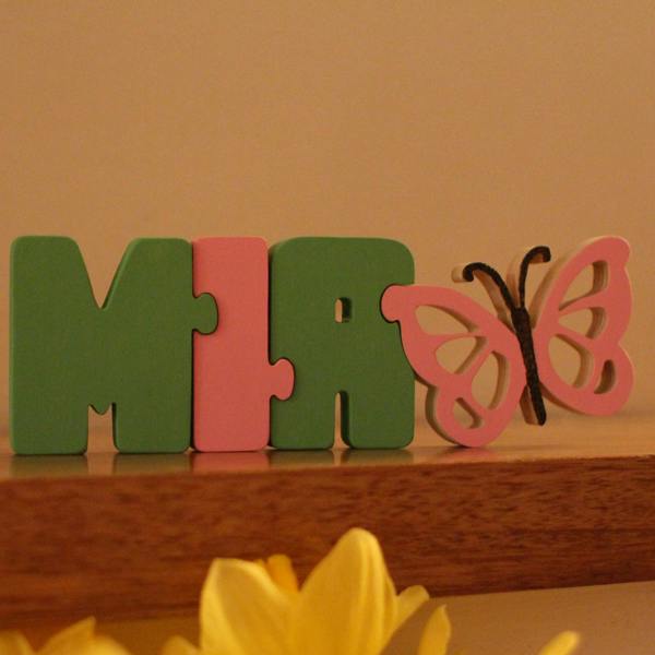 Personalised Wooden Name Jigsaw - lifestyle shot