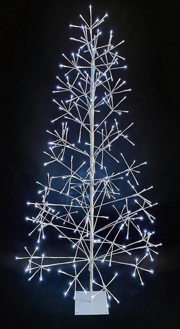 3ft to 6ft White Pre-Lit Artificial Twig Christmas Trees with Cool White LEDs image 1