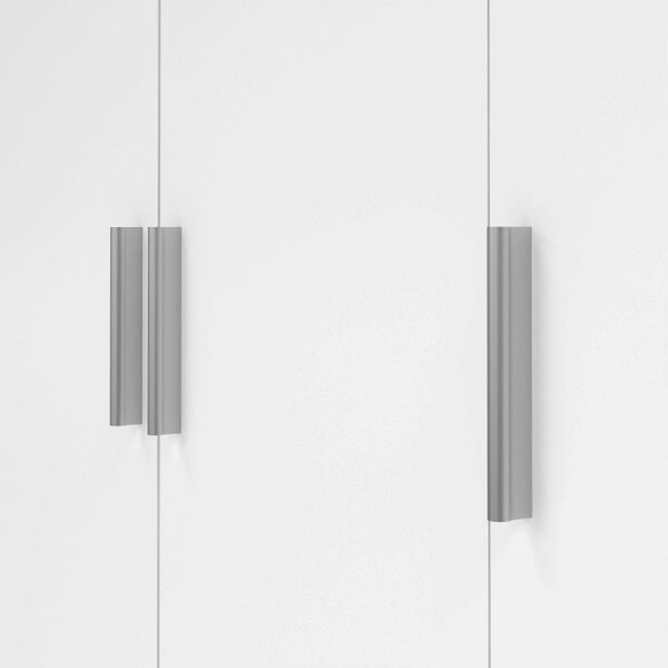 Wyld Haus Daejeon White and Natural Oak Effect Wooden Wardrobe 3 Doors
