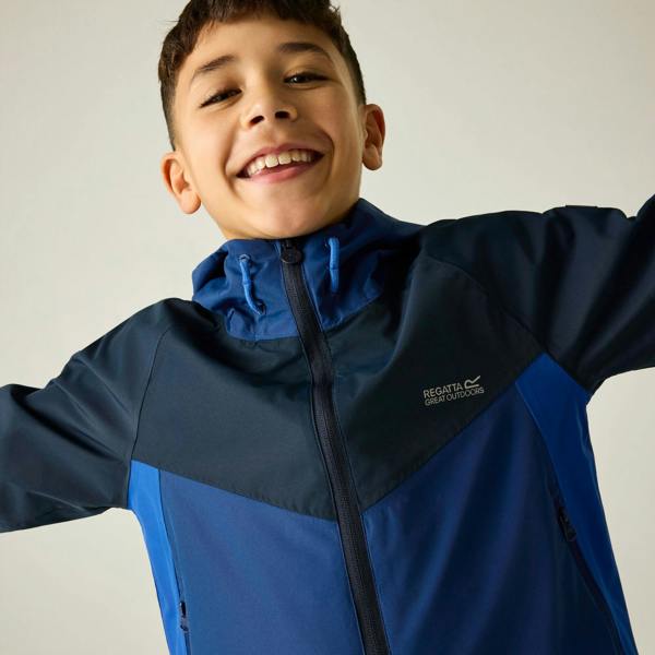 Regatta Kids Hanleigh Waterproof Jacket - Aviator Blue/Navy