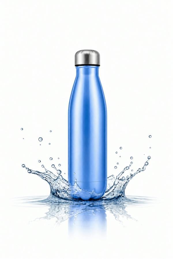 Dyzi 500ml Stainless Steel Water Bottle Leak Proof BPA Free Blue