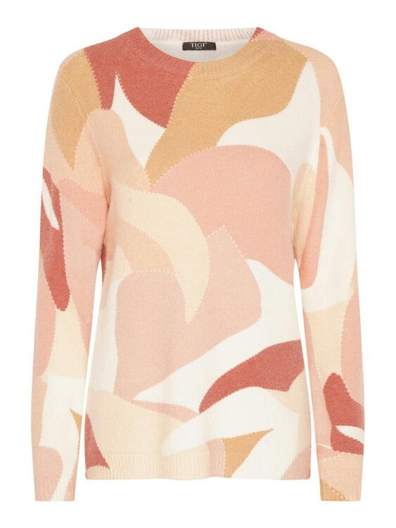 TIGI Crew Neck Abstract Print Jumper