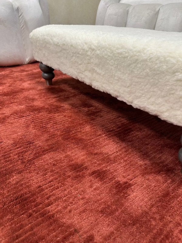 ISTOOLS Luxury Footstool – Soft Cozy Fur Bench for Living Room Comfort