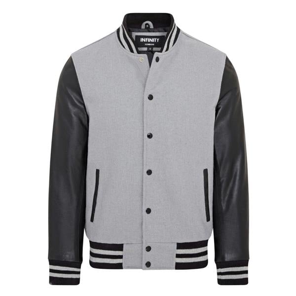 Infinity Leather Letterman Baseball Wool Leather Varsity Bomber Jacket - Genoa