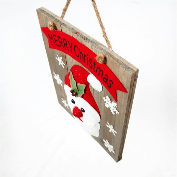 30cm Santa Wooden Frame Wall Decoration with 6 Warm White LED Bulbs image 3