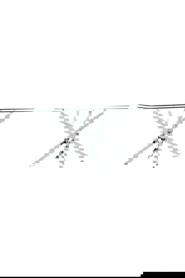 Living and Home Rectangle Clear Glass Top Coffee End Table - 120 x 60 x 45cm