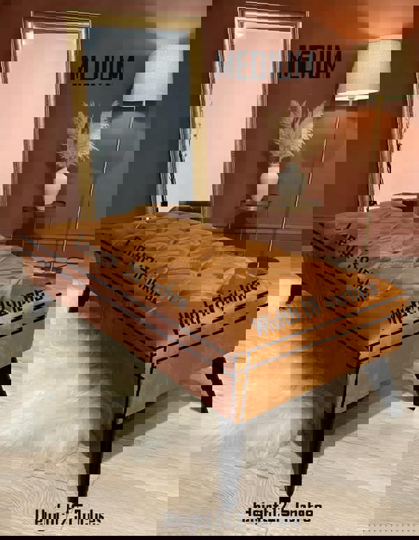 ISTOOLS Premium Burnt Orange Velvet Footstool Pouffe – Luxury UK Ottoman