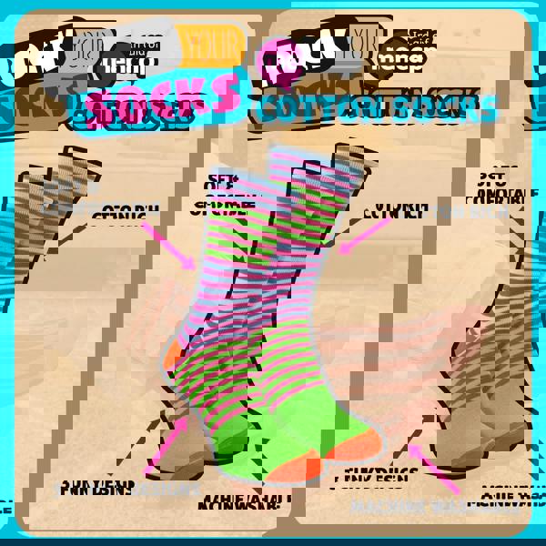 Sock Snob 1 Pair Mencap Funky Stripes Rock Your Socks by Sock Snob