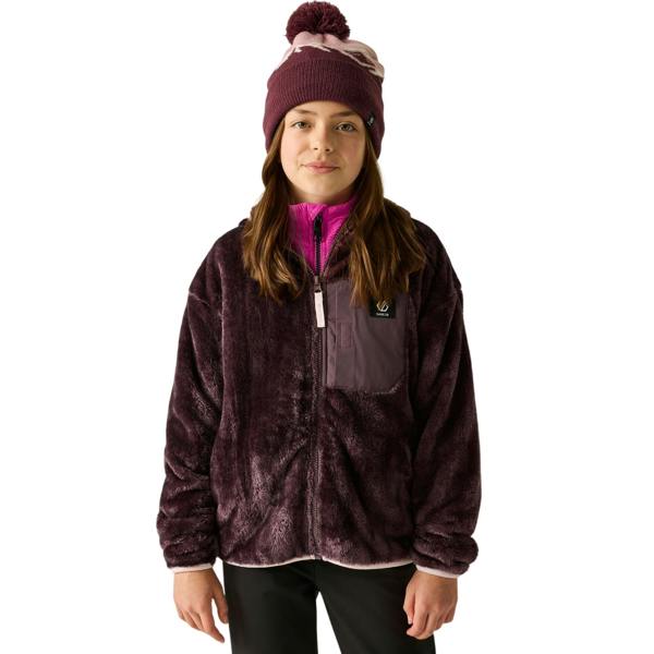 Dare 2B Childrens/Kids Powder Fleece Jacket - Huckleberry/Pink Haze - 