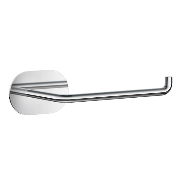 Chromed stainless steel toilet roll holder