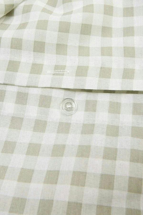 Double Duvet Cover Set with Ruffle Detail and Gingham Pattern 200x220cm (Without Sheet)