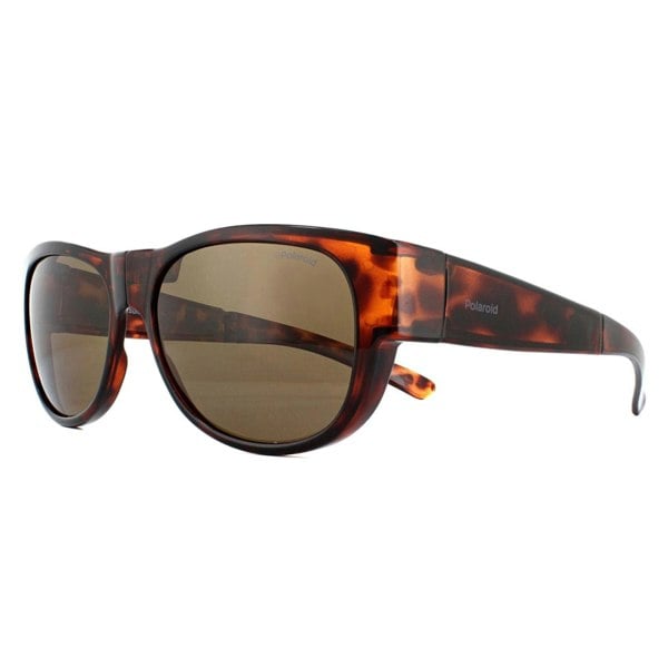 Polaroid Suncovers Fit Over Glasses Sunglasses PLD 9008/S 086 SP Dark Havana Bronze Polarized
