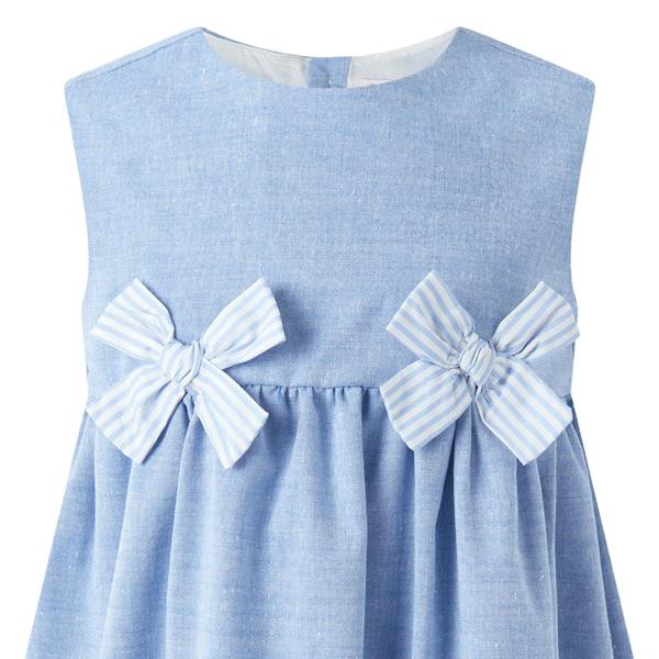 Rachel Riley Chambray Bow Dress