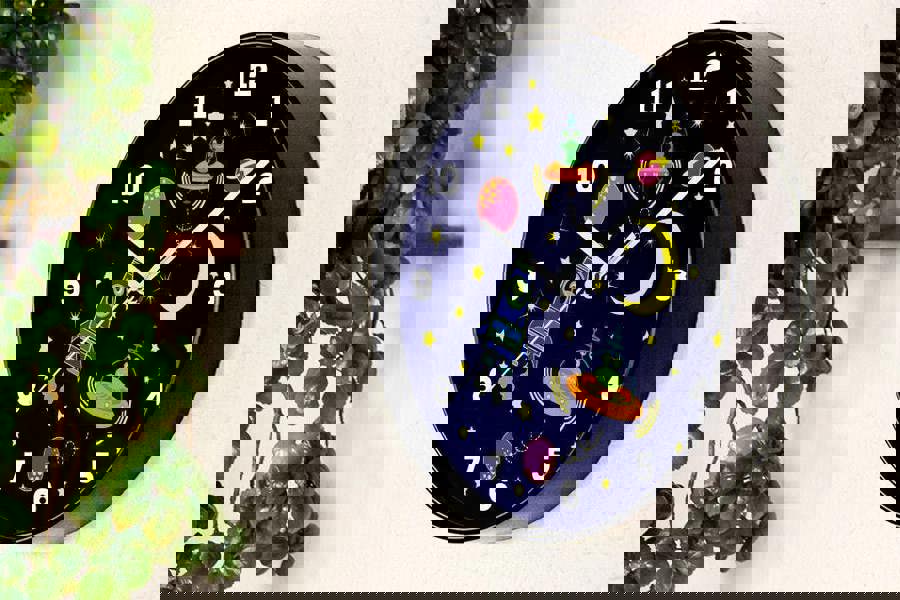 WALPLUS WC2075 - Happy Galaxy Children Clock - 25 cm / 9.8 in