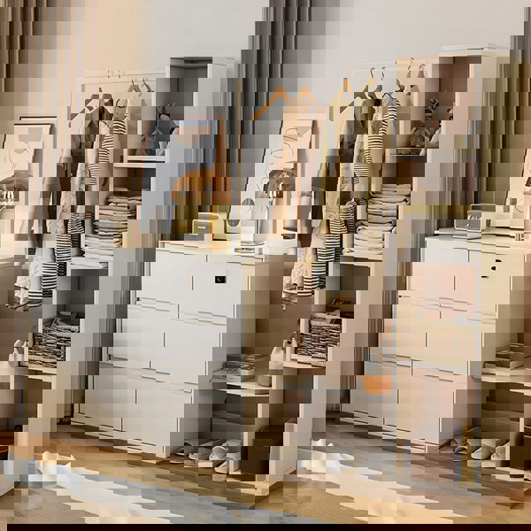 Hiroshi Coat Rack With Storage, Wardrobe With Coat Stand-Rit Concept-Rit Concept