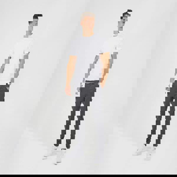 Brave Soul Dark Grey Straight Leg Elasticated Waist Trousers - Dark Grey Image 3