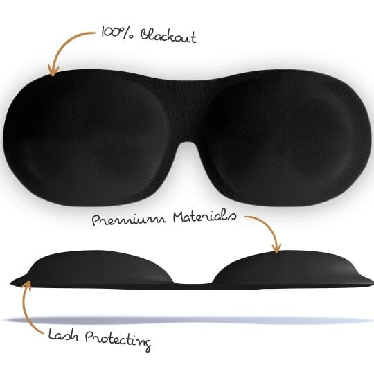 SMUG Contoured 3D Blackout Sleep Mask - Black