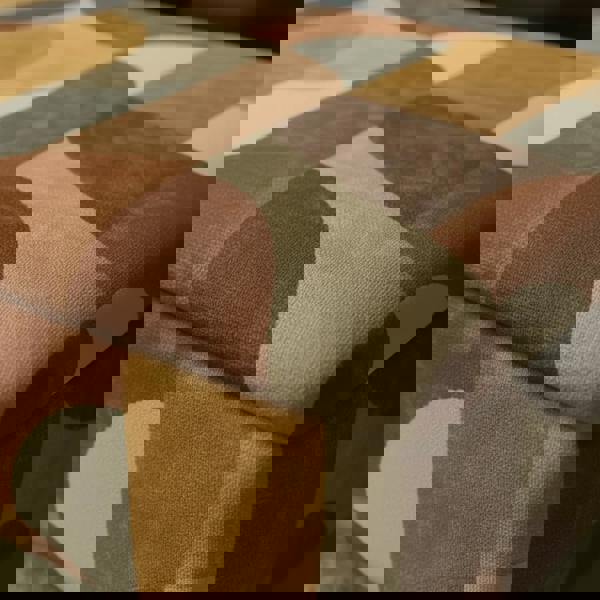 ISTOOLS Boho Chic Long Ottoman – Multi-Toned Storage Bench & Blanket Box