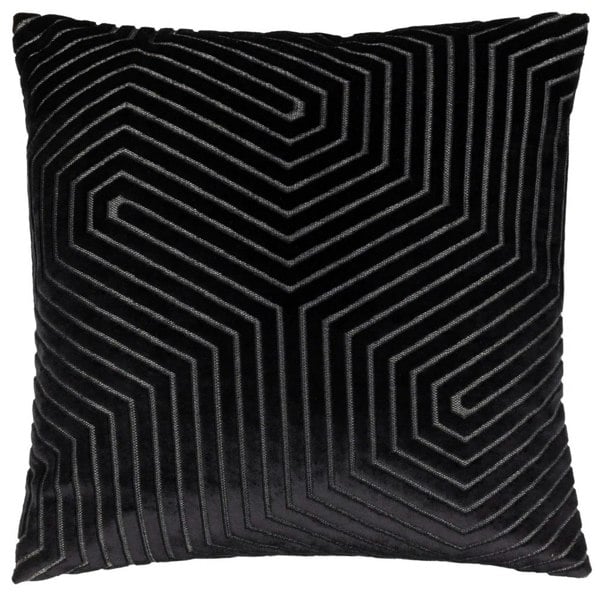 Paoletti Evoke Cut Cushion Cover - Black