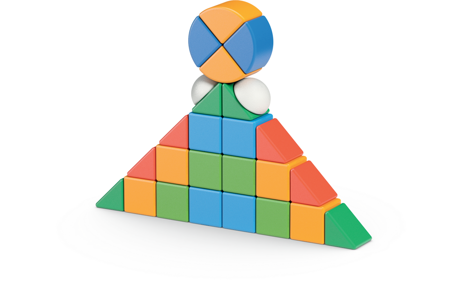 Geomag Magicube Recycled Plastic World Magnetic Shapes -