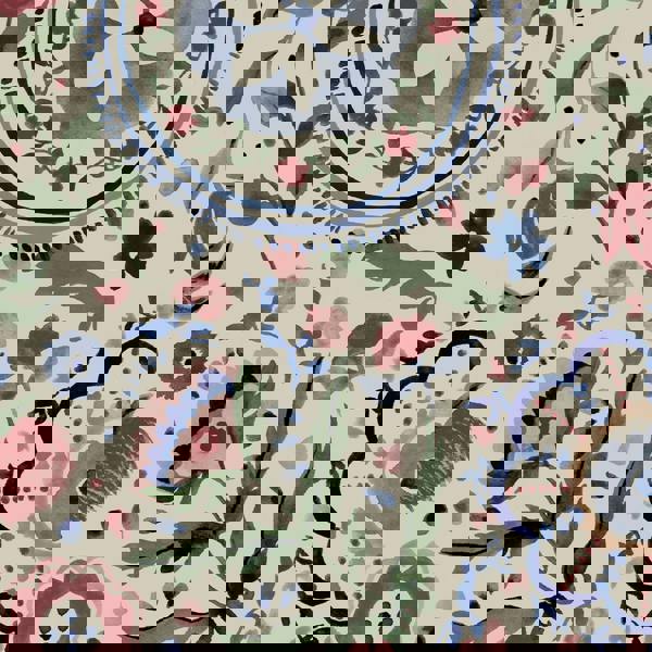 Joules Festival Flowers Wallpaper - Antique White - 10m