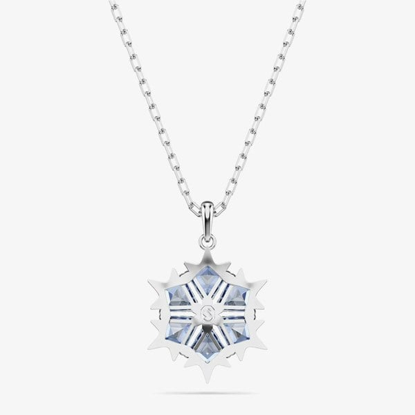 Swarovski Magic Rhodium Plated Blue Zirconia Snowflake Pendant Necklace 5735399