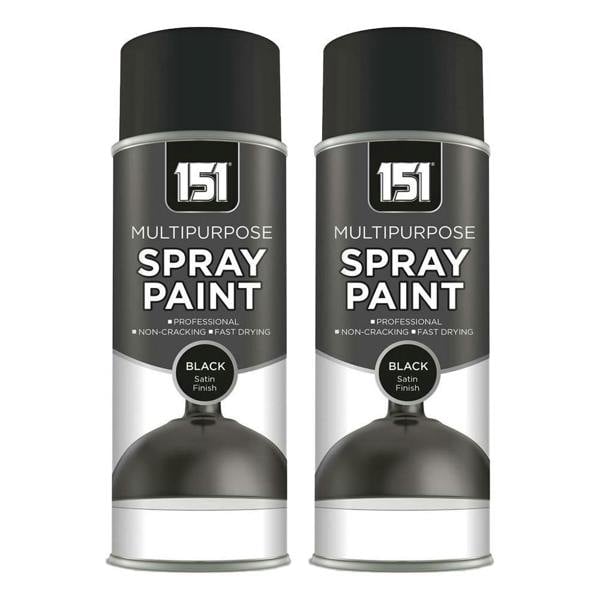 151 2X 151 Black Satin Spray Paint 400ml